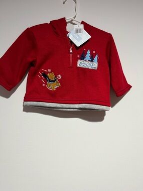 Vintage Disney Baby Winnie the Pooh half zip hoodie